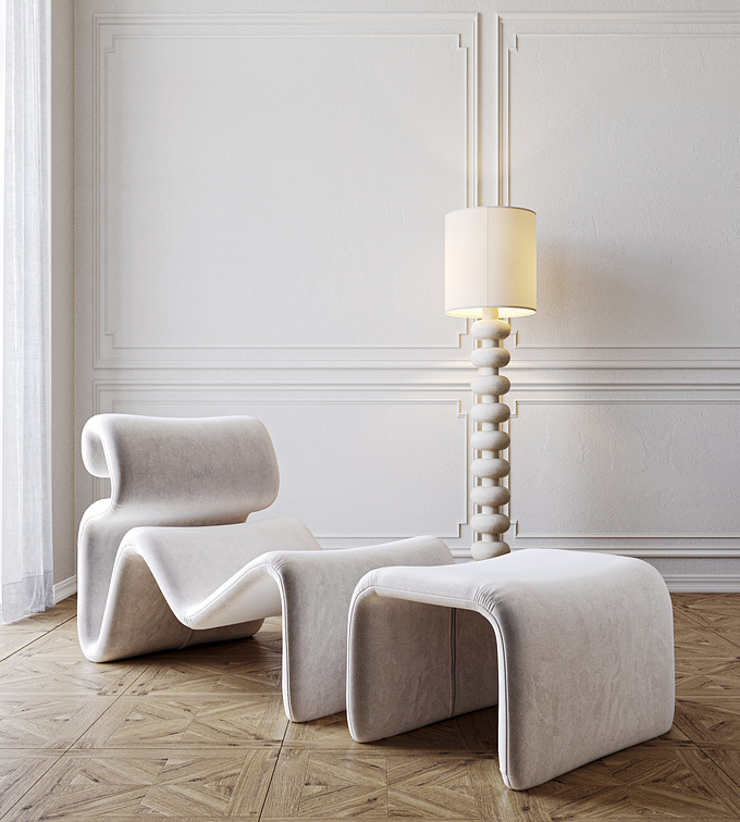 The Parisian Apartment is a personal project created as a tribute to famous furniture designers.