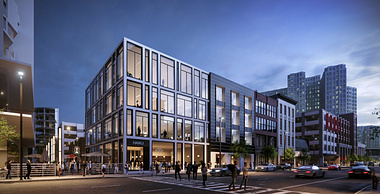 3D Exterior Render Of Business Centre in Cleveland