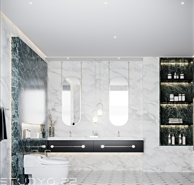 Bathroom Design
- Type: Bathroom Design
- Software Used: 3dsmax 2019 / Corona Render
- Role: Interior Design, Modelling and Visualization
- Year: 2022