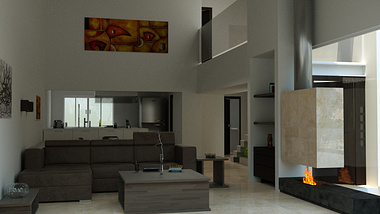 Interior to house in Mexico City.