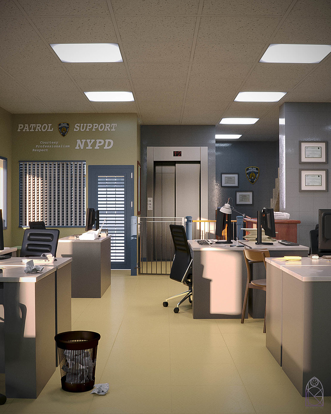 New York Police Department scene from NBC's brooklyn 99 series made in 3D modeling by me