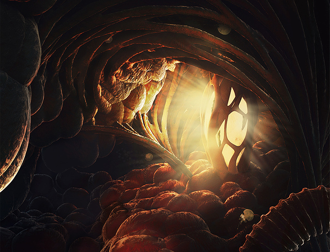 The winner image of the second D2 Challenge - "Belly of the Beast", featuring Michael Pryor.