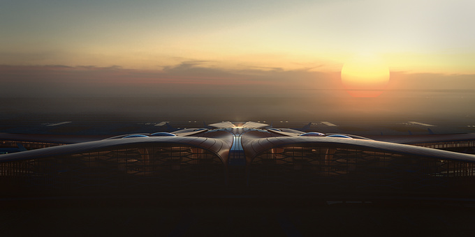 Zaha Hadid's Daxing Airport in Beijing, China.