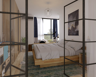 Bedroom Design/White&Wood
