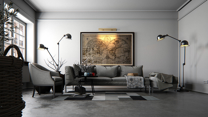 Ali İhsan Değirmenci Creative Workshop
White Livingroom, atmosferic light and atmosfer.
Done in 3Dsmax, Vray and PS.