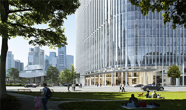 CBD core area office tower competition