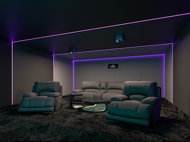 Cinema room in basement