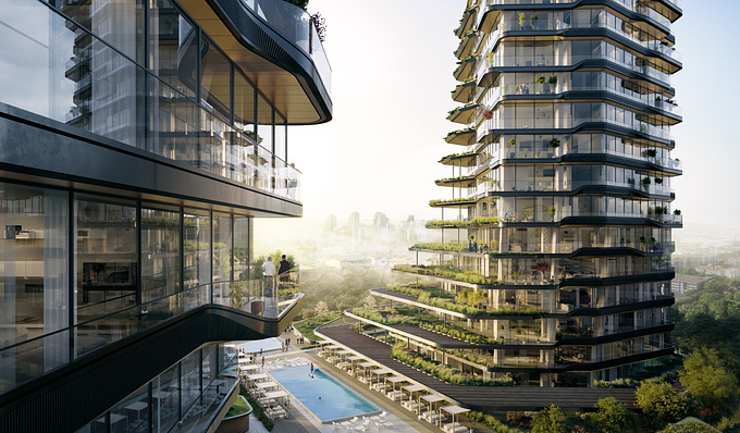 High-End Renderings for the New Towers of Istanbul