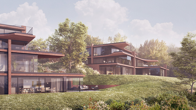 Apartment Houses in Zumikon, Switzerland
Competition entry - 1st place
Designed by Roefs Architekten AG
https://roefs-architekten.ch/