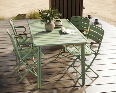 Outdoor Furniture 3D Product Rendering - Beachhouse