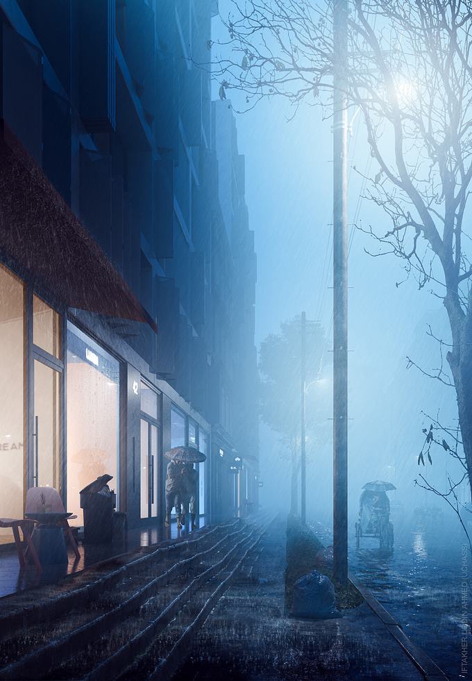 Another Artwork! 🙂
Rainy Evening
3ds Max, Corona, Ps
Comments & Critics are welcome!
Inspired from an image of IMPERFECT
model used from Wparallax with osl texture, Megascan, evermotion and others.
#3drendering
#StreetPhoto
#Archviz
#Evening