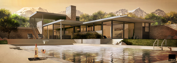 Tim Knubben | Architectural Designer - http://www.timknubben.com
KAUFMANN DESERT HOUSE
by architect Tim Knubben

Sketchup Pro
Kerkythea
Photoshop

For more info on this project visit 