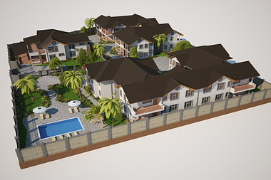 Residential & Office Campus 3D Visualization