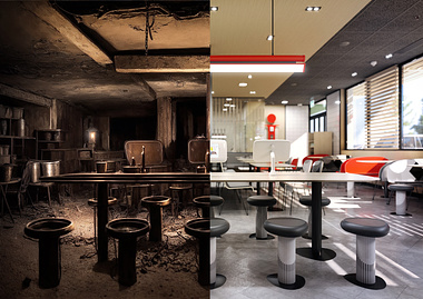 Stable Diffusion Rendering Test ( MCD Interior )
