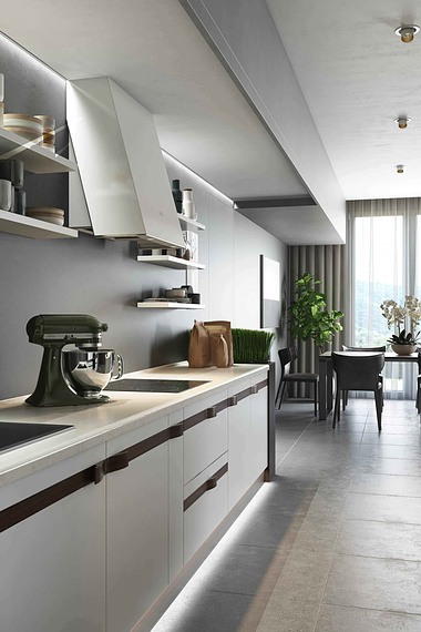 Kitchen scene for the modern design