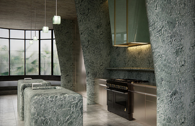 3d interior visualization made with the highest attention to each texture