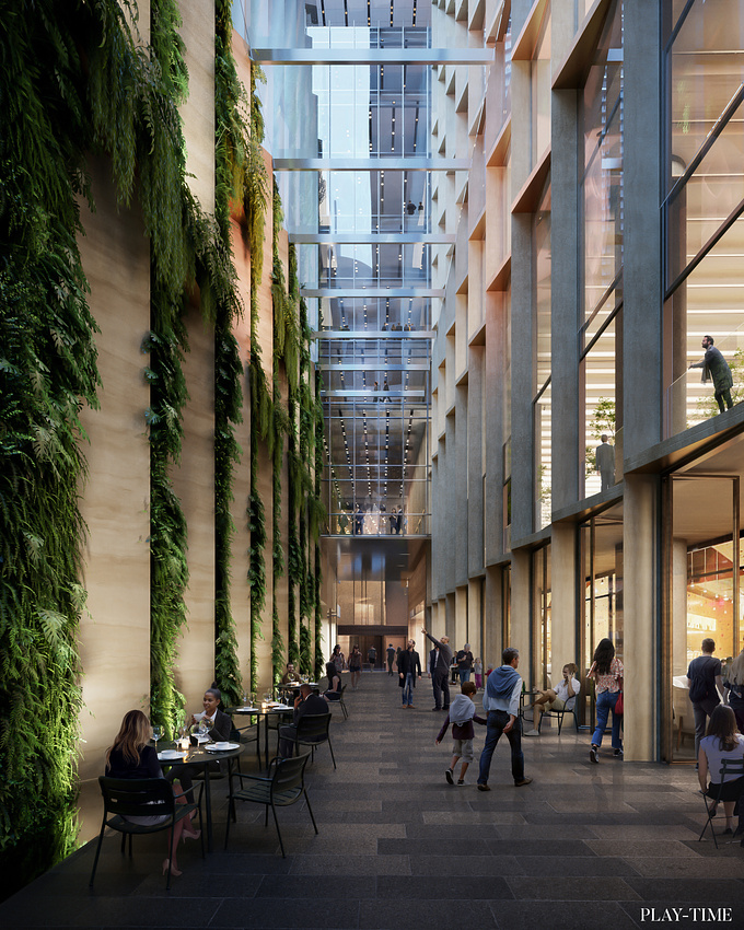 Bringing life to old laneways.
Mirvac’s new 54 high-rise tower in Sydney, designed by Furtado Sullivan & Architectus [image by PLAY-TIME Barcelona ]
