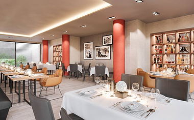 Interior Visualization of the Italian Restaurant