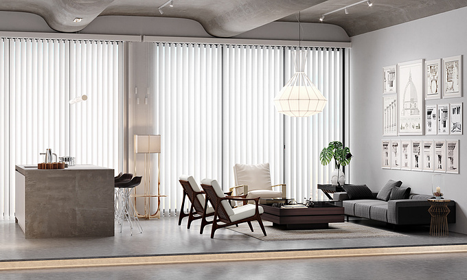 Projects:  Warm living room
Location: Russia, moscow
Square: 52sq.m
designer and architectural visualizer: Kirill Gordeyev