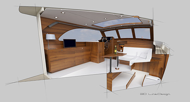 Yacht interior for dutch boat builder.