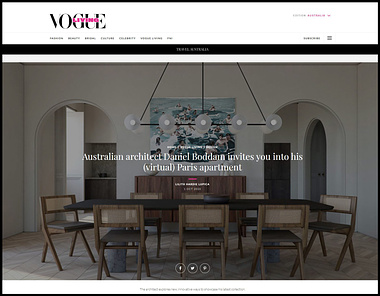 Virtual Apartment in Paris by Daniel Boddam (Vogue Living)