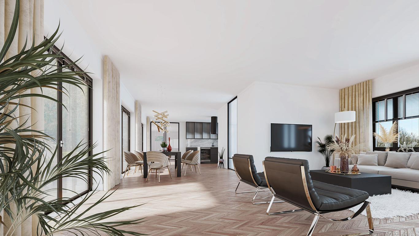 Dutch Villa livingroom | BouwImpression - CGarchitect - Architectural ...