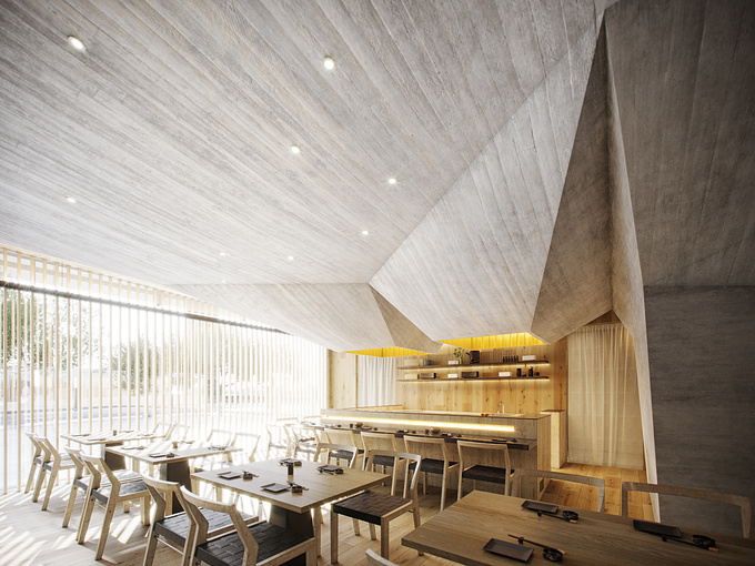 Oku is a Japanese restaurant located in Mexico City. Designed by Michan Architecture.
