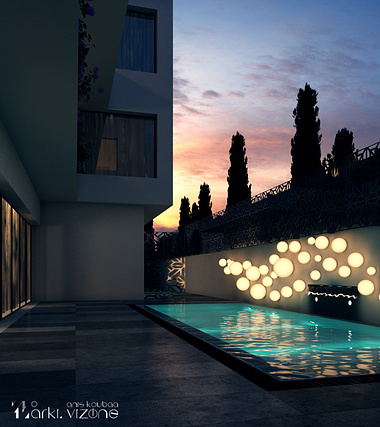 Villa Backyard Design in Tripolie
