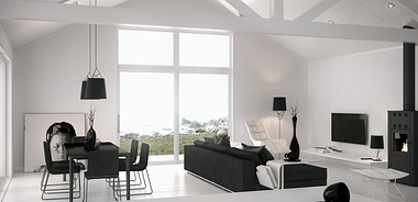 Modern minimalistic living room