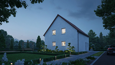 Beispiele der Architekturvisualisierung des Hauses