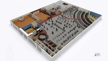 3D Gym Floor Plan