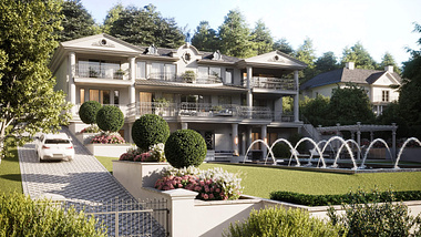 3D Rendering for a Splendid Mansion in Canada