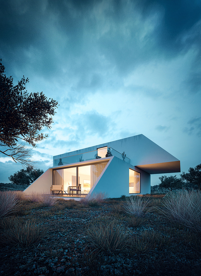 Concept for a modern farm houses located in the Portuguese Region of Alentejo