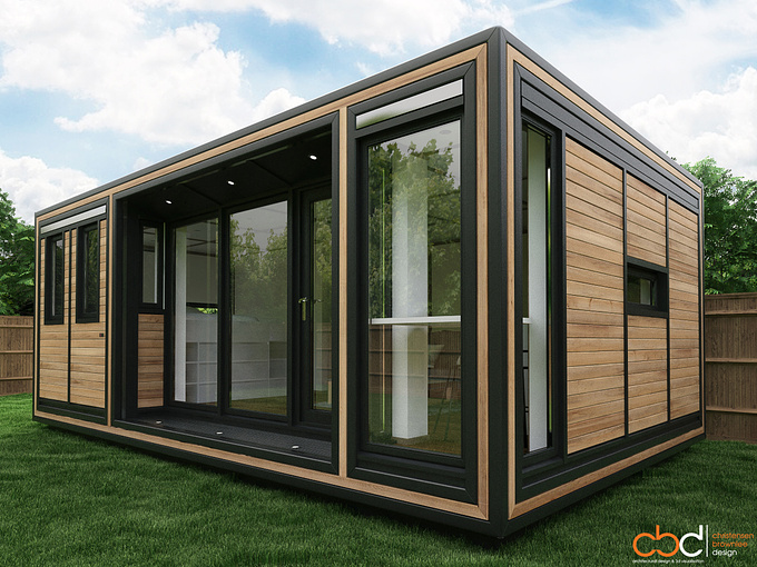 Prefabricated Garden Home designed and rendered by Christensen Brownlee Design Ltd