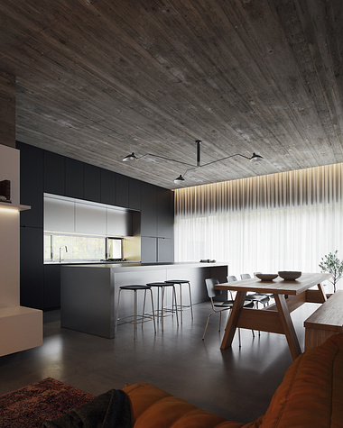 Black & Concrete Apartment