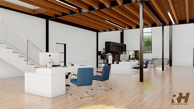 Warehouse Interior Design 3D Rendering
