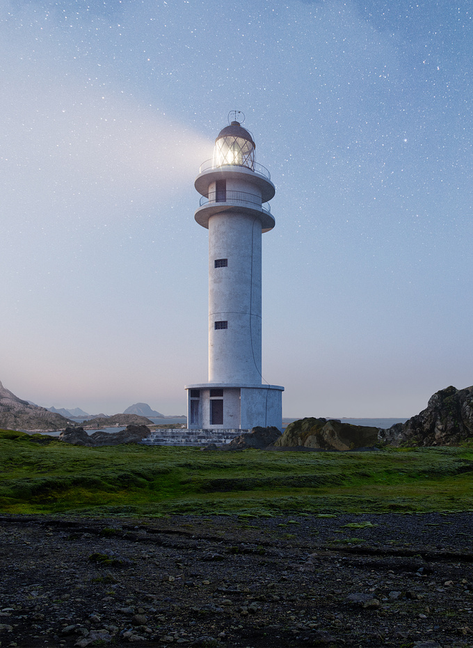 Lighthouse modeled by me to use as practice