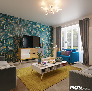 3D Living Room Visualization