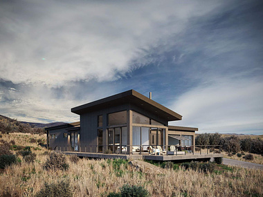 Photorealistic 3D Visualization for a Secluded House on the Prairie