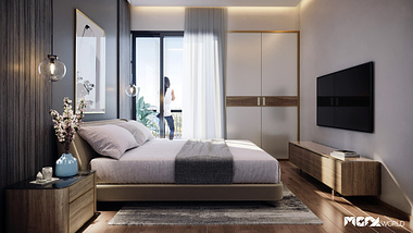 3D Photo Realistic Interior Visualisation of a Bedroom
