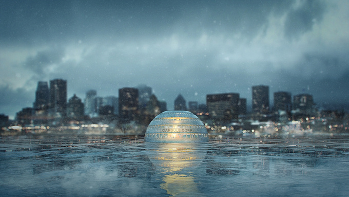 http://makonimation.com/
DBZ's Capsule Corp inspired building on a frozen lake in Montreal.

3ds Max, Nuke, Photoshop