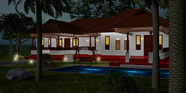 traditional kerala home night mode