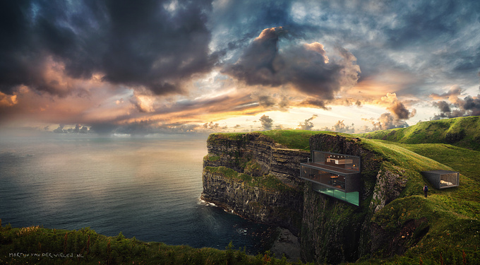 http://www.martijnvanderwielen.nl
Matte painting exercise inspired by the Irish coastline. All photographs except for the house itself, which was made in 3ds max.