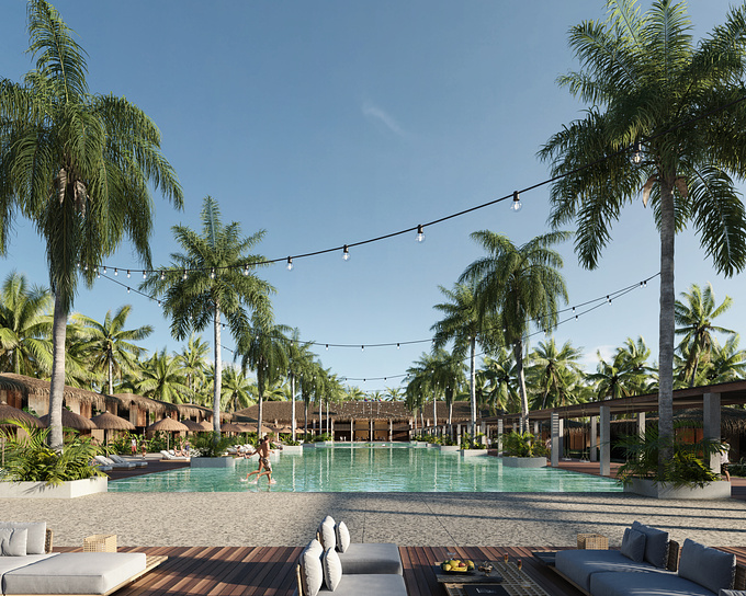 The main image of the pool area