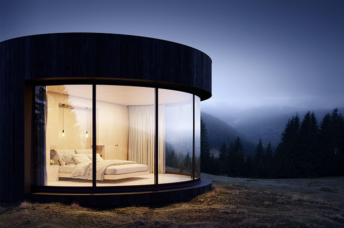 Designed to recreate a modern nature retreat, LumiPod is a minimalist prefab dwelling module developed by Lumicene.