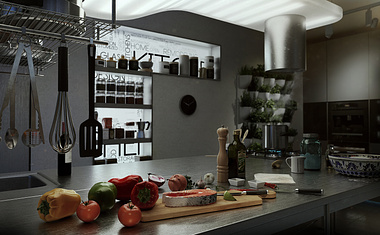 Industrial style home kitchen