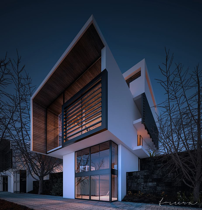 Truva Design - http://www.truvadesign.com
I have not modeled the house, only rendered
Cinema 4D, Vrayforc4d and PS