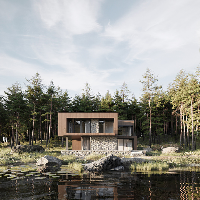 Single-family house designed and presented by me for a family of five in Puutossalmi, Kuopio, Finland.