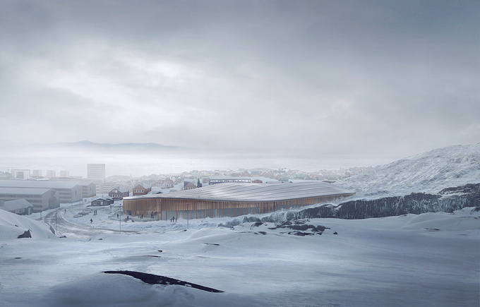 Aesthetica + Mikkelsen Arkitekter: Greenland Arena

A light metallic roof blending into the sublime landscape of Greenland and opening towards the city of Nuuk. This is the brand new Greenland Arena designed by Mikkelsen Arkitekter and yes, It's going to be built. Thanks Mikkelsen Arkitekter for giving us the chance to work on such beautiful design!

We hope you like it!

Web: https://www.aesthetica.studio/
Instagram: https://www.instagram.com/aesthetica_studio/
Facebook: https://www.facebook.com/aesthetica3D/