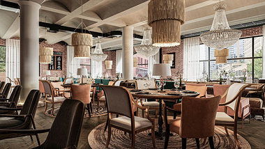 Interior 3D Visualization of a Cozy Restaurant